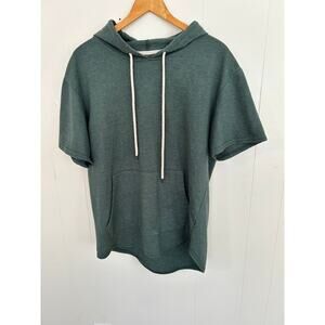 Elwood the Short Sleeve Split Hem Hoodie Size S Heather Green Buckle Streetwear